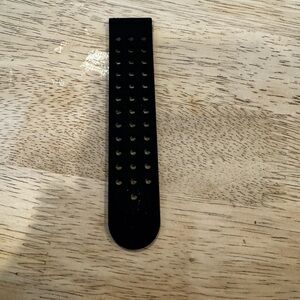 Sleek Black Perforated Wristband